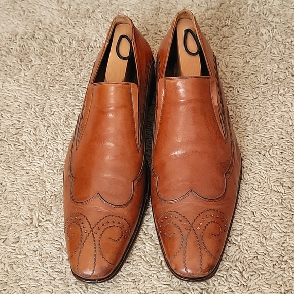 Men's Stefano Castelli Italian leather Shoes. - Picture 2 of 6